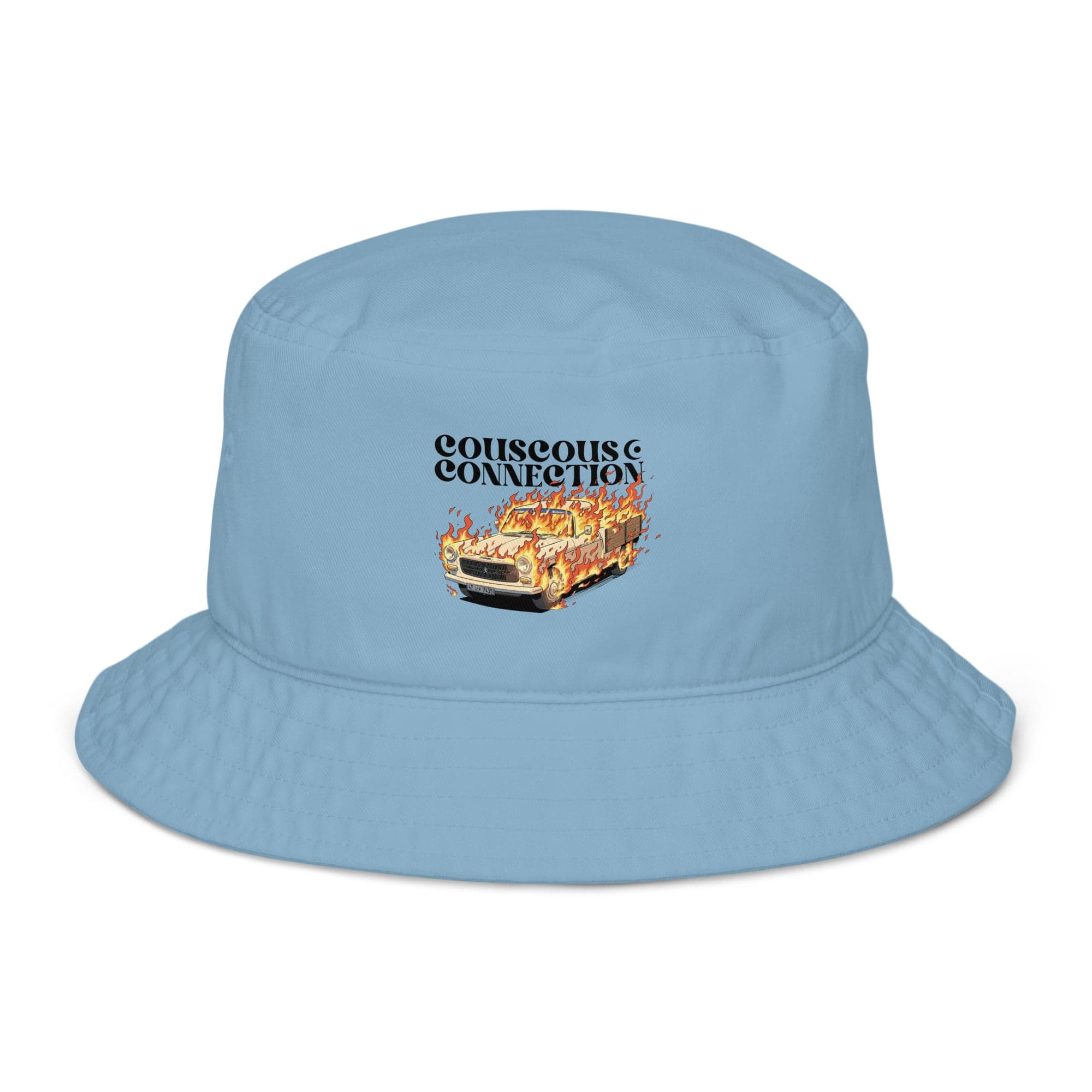 404 Bâché Bucket Hat — slate-blue front