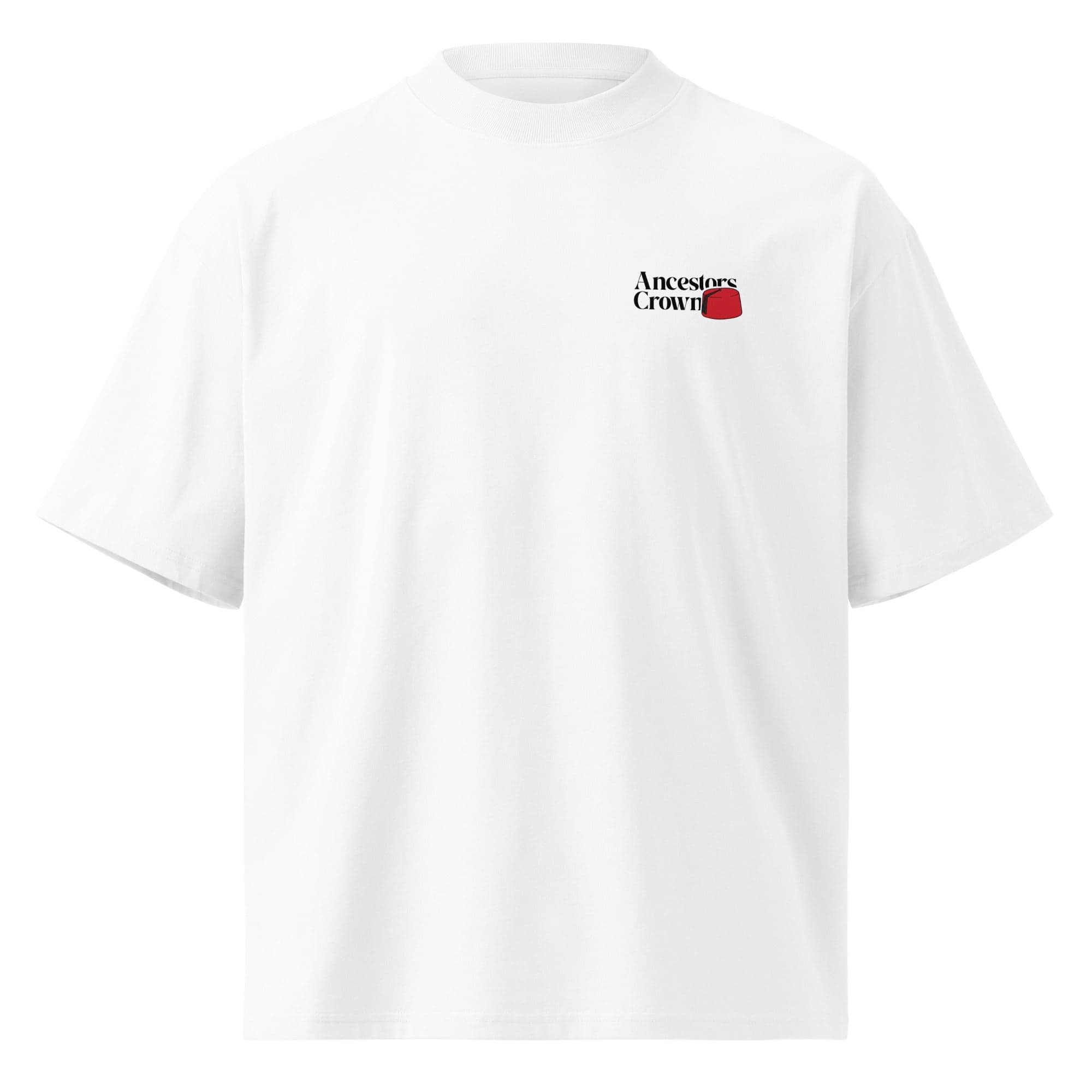 Ancestors Crown Oversized Tshirt — White front