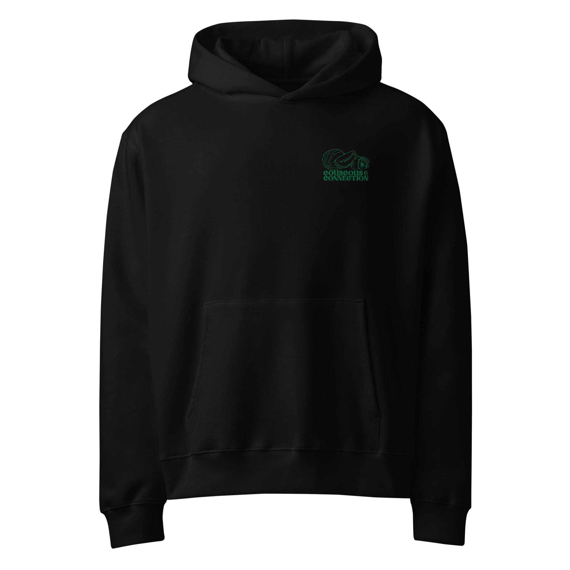Oversized Heavyweight Hoodie — black front