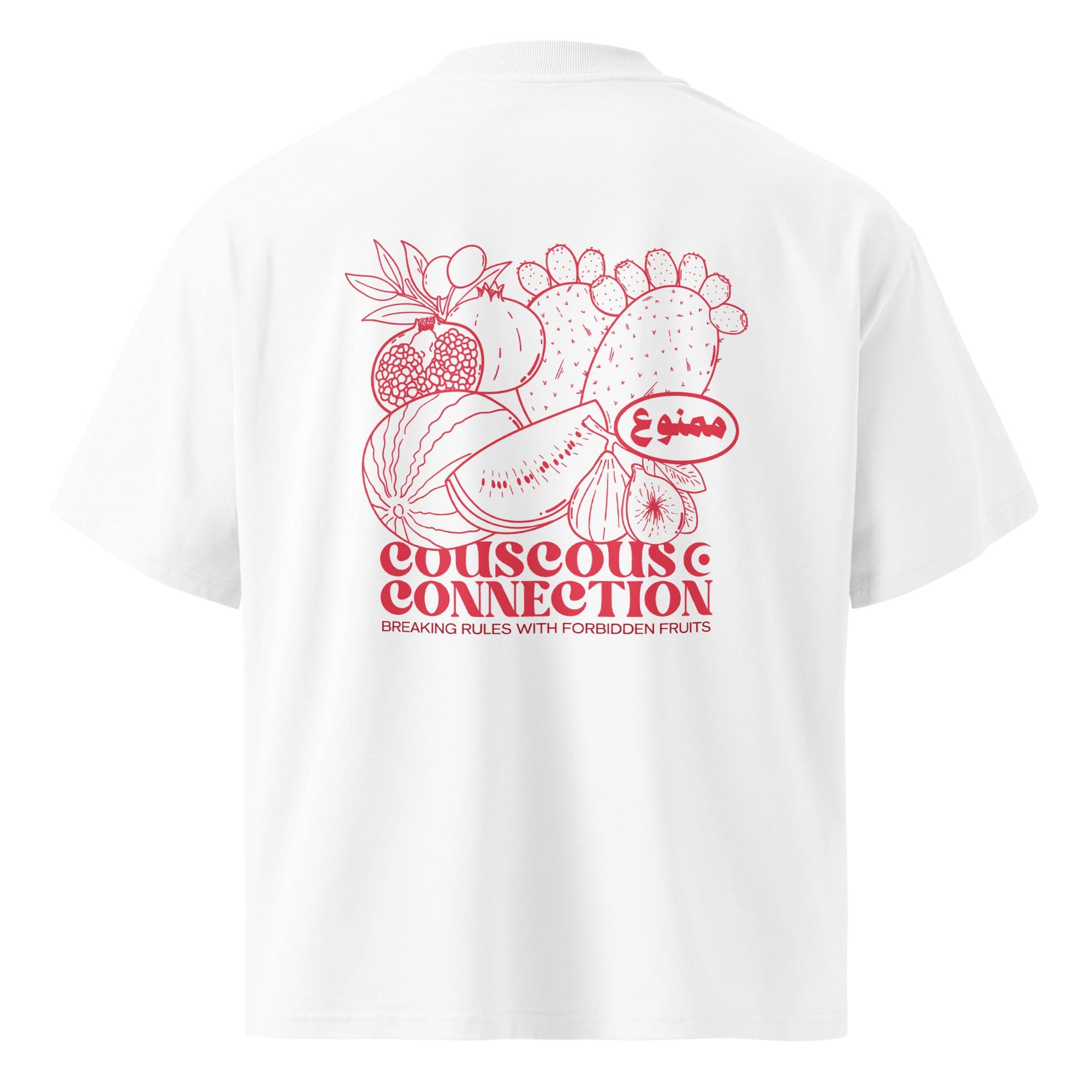 Forbidden Oversized Tshirt — white back