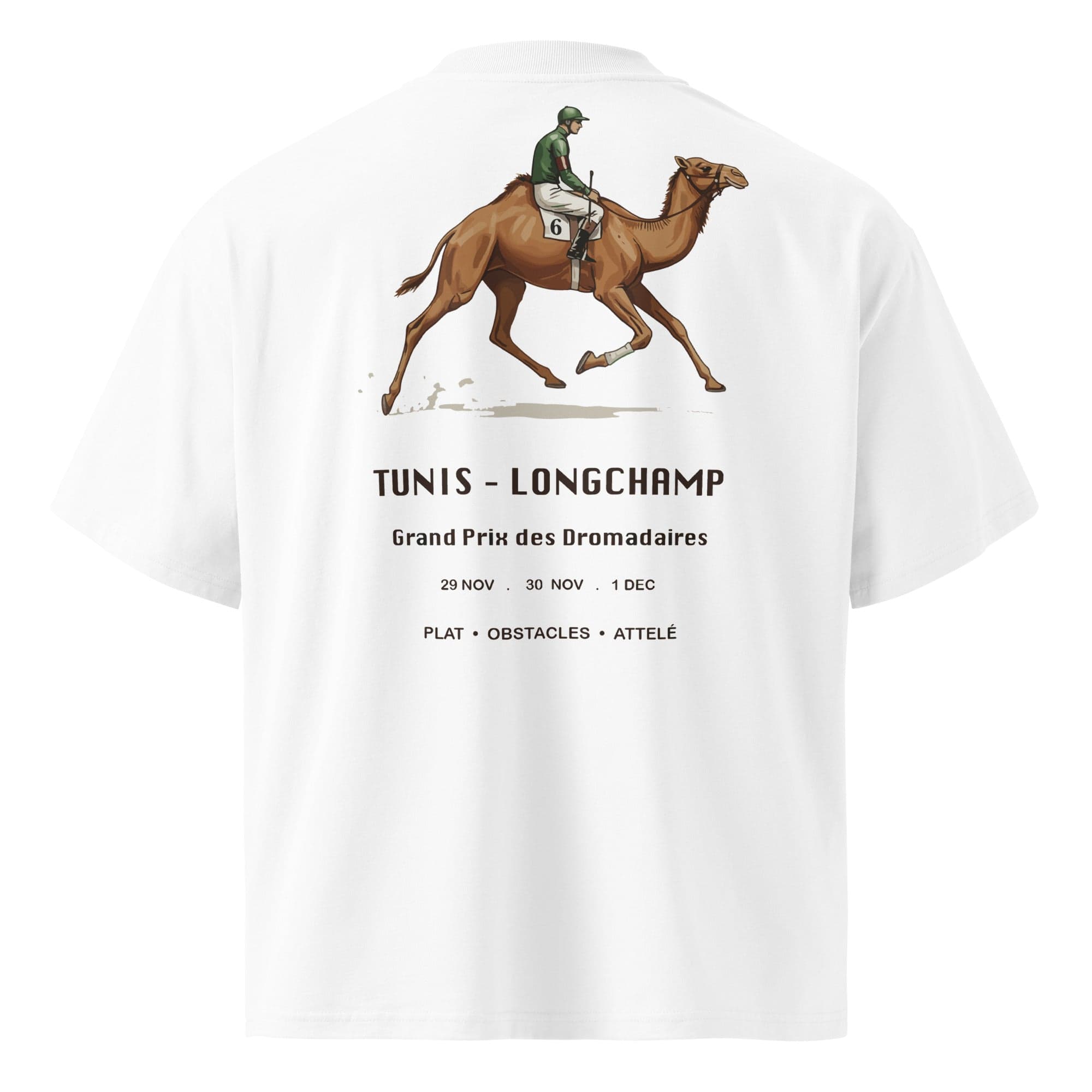 Vintage Race Oversized Tshirt — white back